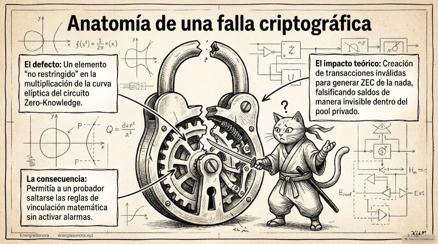 Slide: anatomía de la falla en la multiplicación de curva elíptica