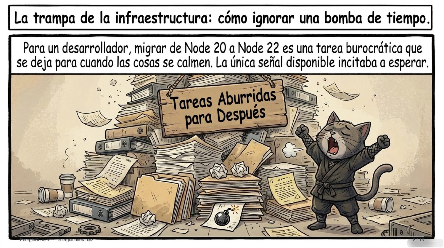 Slide: la trampa de la infraestructura, la bomba de tiempo